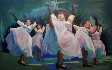 Naomi Tomkys
Oil painting of dancers
