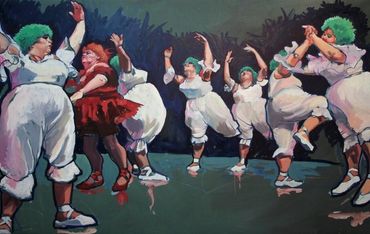 Naomi Tomkys
Oil painting of ballet dancers