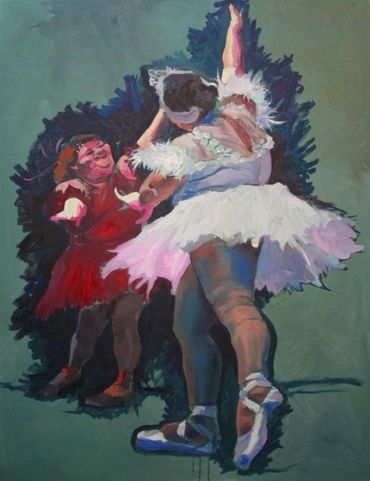 Naomi Tomkys
Oil painting of ballet dancers