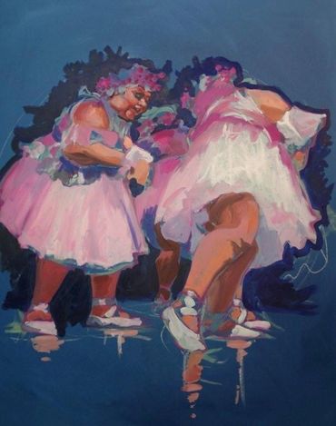 Naomi Tomkys
Oil painting of ballet dancers