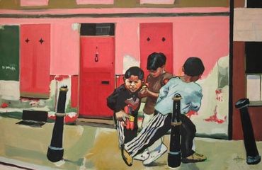 Naomi Tomkys
Oil painting
Boys of Brick Lane