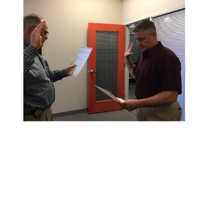 Kevin Wilkie swearing in to Constable Deputy  for Williamson County Constable Precinct 3
