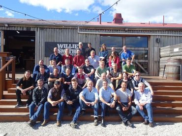 IBD Distilling training group at distillery Willi Smiths