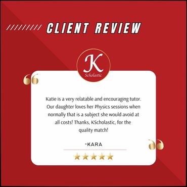 Client review praising Kara understanding and encouragement with a 5-star rating.