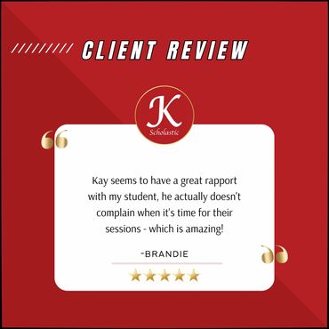 Client review praising Brandie understanding and encouragement with a 5-star rating.