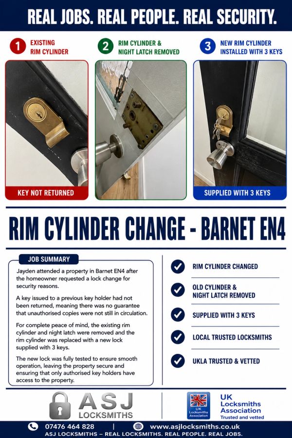 Lock Change in Barnet EN4 β Rim Cylinder Replacement