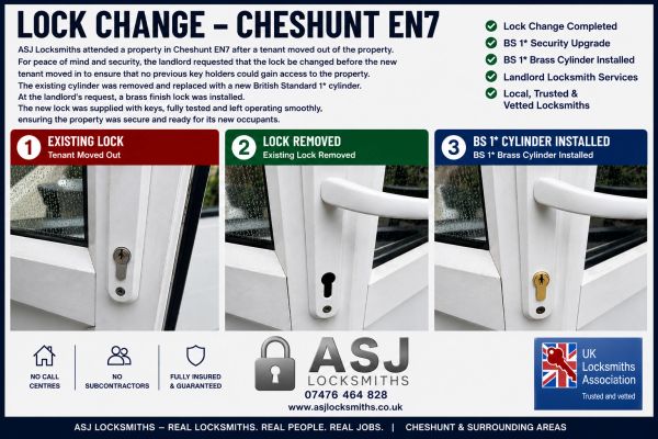Lock Change and security Upgrade in Cheshunt EN7