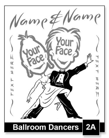 Classic Ballroom Dancers semi-custom caricature by Kenn White at executivecaricature.com