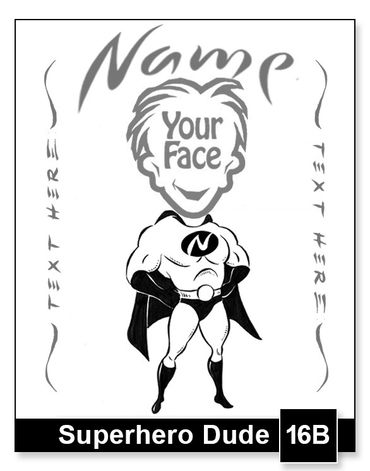 Super Hero Dude semi-custom caricature by Kenn White at executivecaricature.com