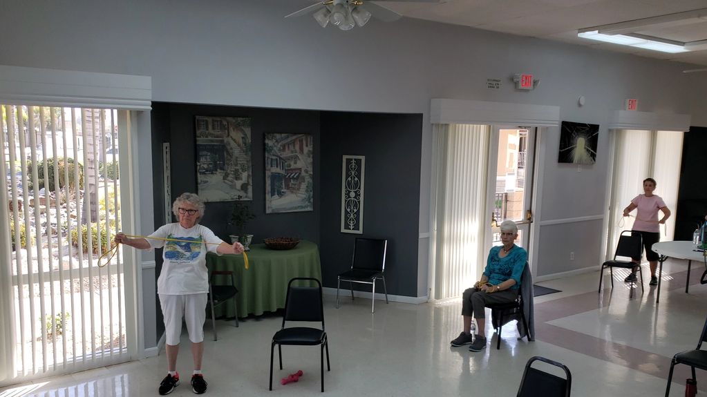 Senior self-defense course warm up