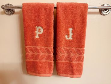 Monogrammed towels