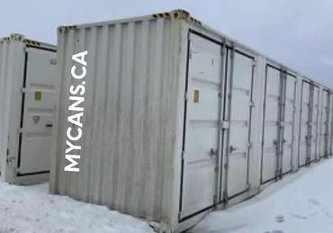 40' shipping containers can have multiple doors