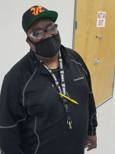 At work getting love for management.