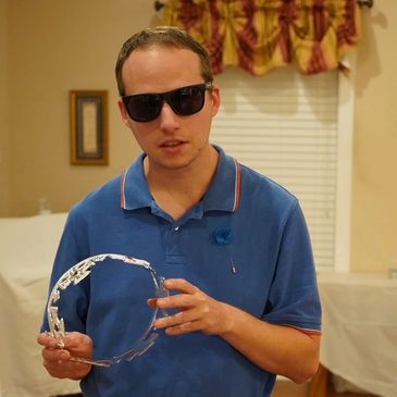 A resident from Heart of Georgia DDM looking cool wearing sunglasses