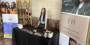 Vendor table at an event