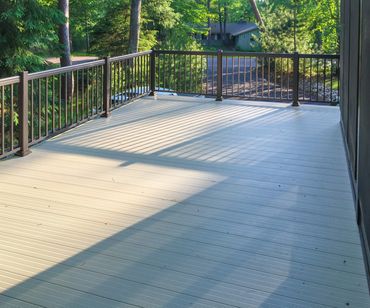 Deck with railing