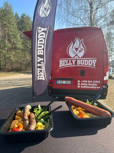 BELLY BUDDY food truck grill beef sausages, jautienos dešrelės