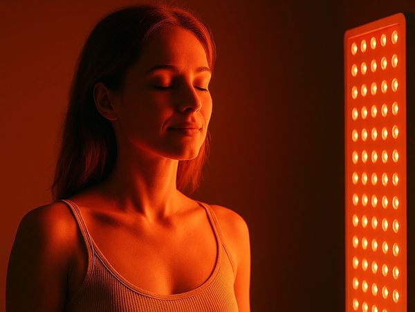 Red light therapy promotes healing, reduces stress, restores balance for body and mind.