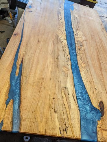 SPALTED MAPLE DINING TABLE