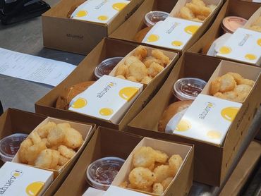 SIDES
A BOX OF TATER TOTS
 in-house tater tots with sriracha mayo