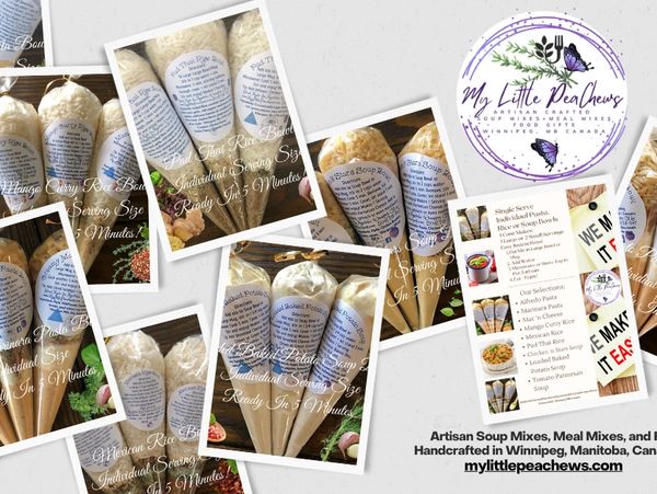 Single Serve Individual Size Pasta Mixes, Soup Mixes, Rice Bowls.