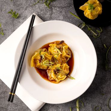 Asian Dumplings at Brick and Mortar