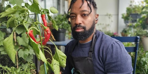 I grow container vegetables on my balcony garden. A beautiful container garden by Cloud Gardener UK