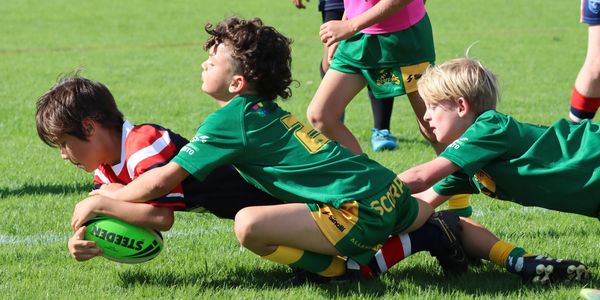 Children playing rugby league in lake macquarie