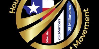 Houston Financial Wallstreet Movement logo with a black background