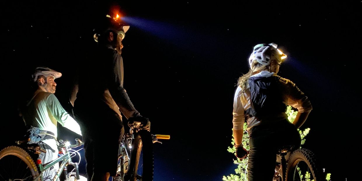 The best guided night ride mountain biking tours in Sedona. See Sedona's Dark Sky with our team.
