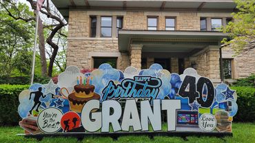 happy birthday sign 40 kansas city yard props signs