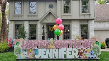 birthday yard sign rental service overland park ks