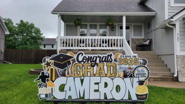 graduation yard sign raymore mo yard props