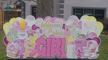 It's a girl yard sign kansas city yard props