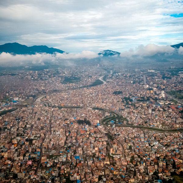 Aerial view of Kathmandu, Nepal