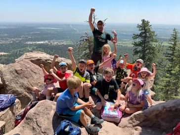 Mountain Summit with campers