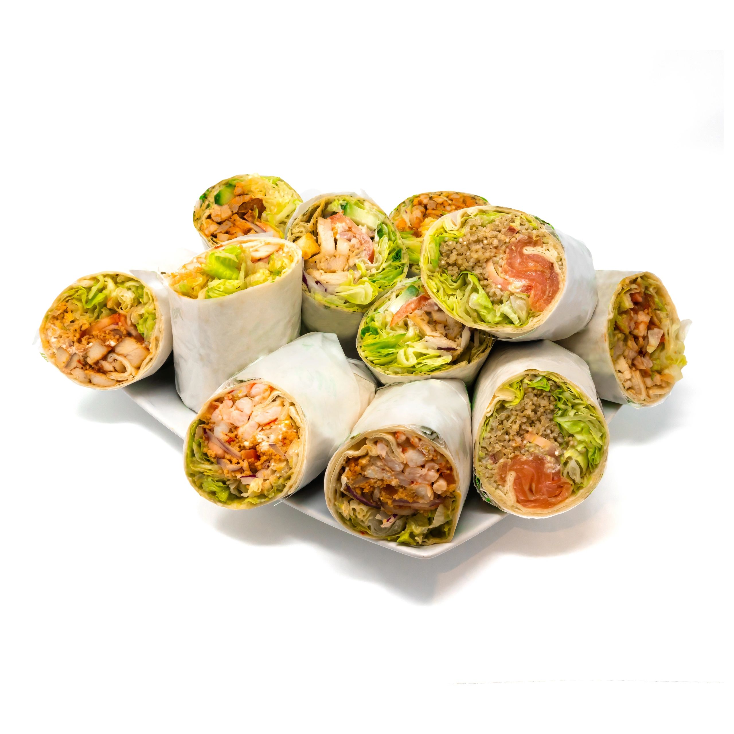 Meny Catering – sallader och wraps – fri leverans | WrapMania Catering