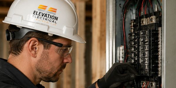 Experienced electrician performing electrical panel installation, wiring, and repair services.
