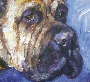 Pet Portrait - Bullmastiff - Won Artist Magazine Cover Competition Award - Finalist