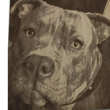 laser engraved portrait of a