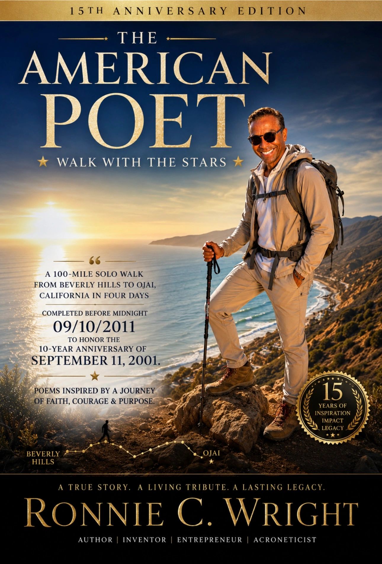 Book cover for 'The American Poet' by Ronnie C. Wright.