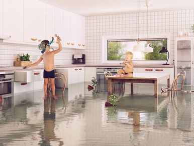 Water damage in a home that can be claimed with their insurance. Orange Public Adjusters can help