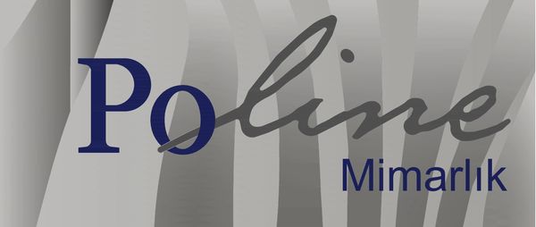Polime Mimarlık logosu gri arka planda.