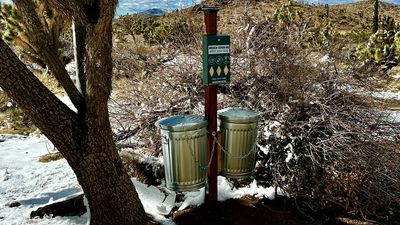 Recycling and Trash cans with dog waste station
