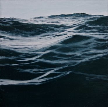 Painting of a waves edge from the water
