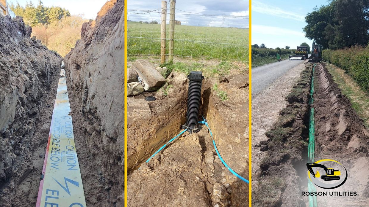 Robson Utilities carrying out fibre and cable installations in Northumberland, Cumbria and Durham