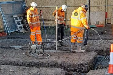MCS Installing footings for a complex block of flats requiring Piling