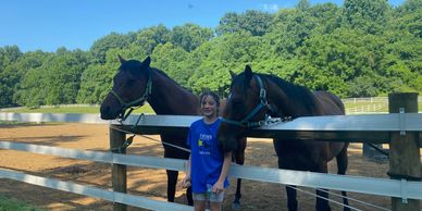horses and girl