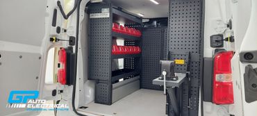 Modul-System racking fitted in van