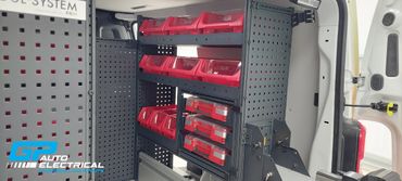 Modul-System racking fitted in van